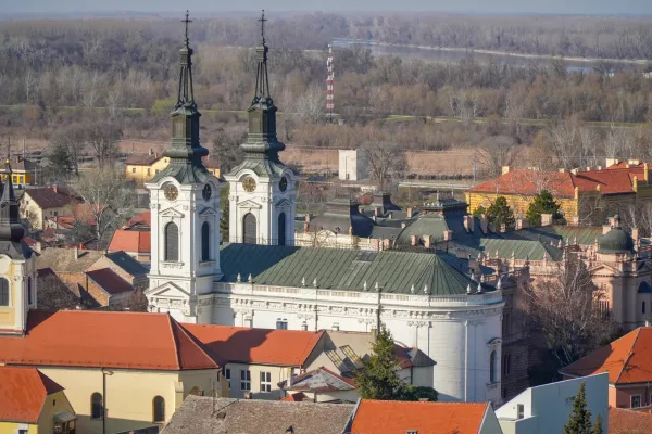 View from a viewpoint of the Church of Saint Nicholas in Sremski Karlovci.